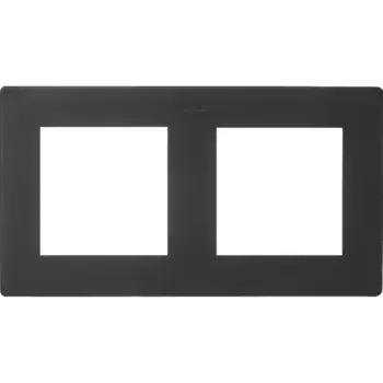 Рамка для розеток и выключателей Simon 24 2 поста цвет графит
