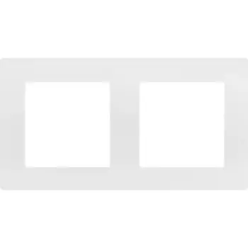 Рамка для розеток и выключателей Simon 24 2 поста цвет белый