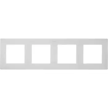 Рамка для розеток и выключателей Simon 24 4 поста цвет алюминий