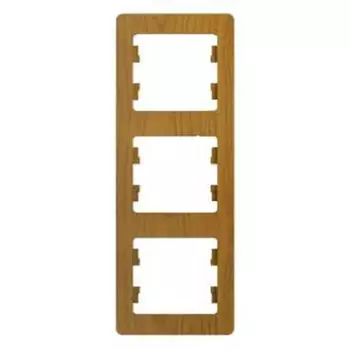Рамка для розеток и выключателей Systeme Electric Glossa 3 поста цвет дуб