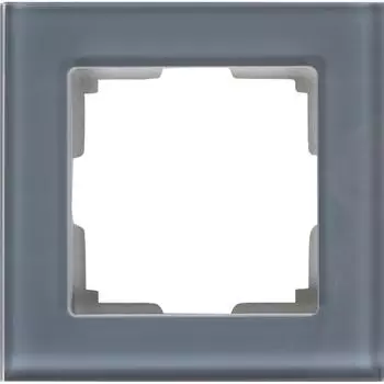 Рамка для розеток и выключателей Werkel Favorit 1 пост стекло цвет серый