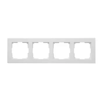 Рамка для розеток и выключателей Werkel Hammer W0042401 4 поста цвет белый