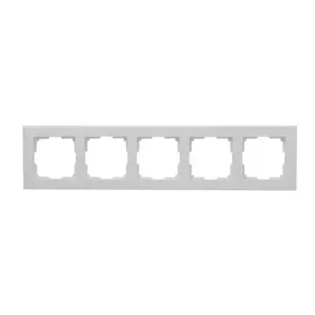 Рамка для розеток и выключателей Werkel Hammer W0052401 5 постов цвет белый