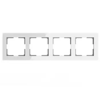 Рамка для розеток и выключателей Werkel W0042701 4 поста цвет белый