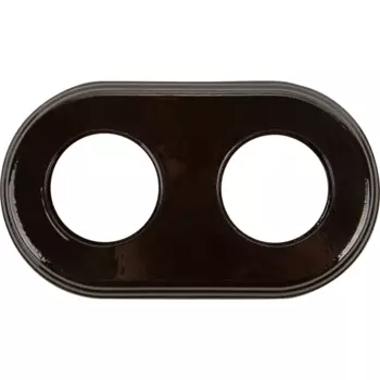 Рамка Electraline 2 поста керамика коричневая