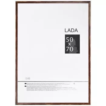 Рамка Lada 50x70 см пластик цвет орех