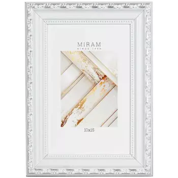 Рамка Мирам 10x15 см пластик цвет белый