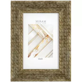 Рамка Мирам 10x15 см пластик цвет коричневый