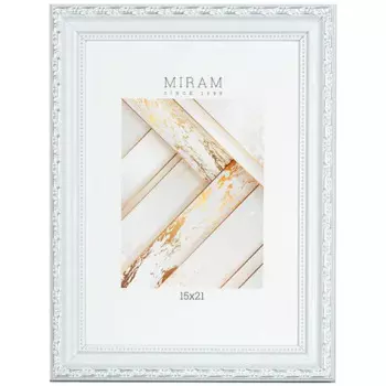 Рамка Мирам 15x21 см пластик цвет белый