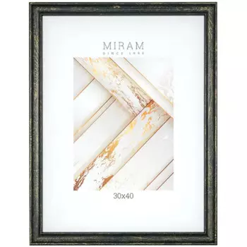 Рамка Мирам 30x40 см пластик цвет черное золото