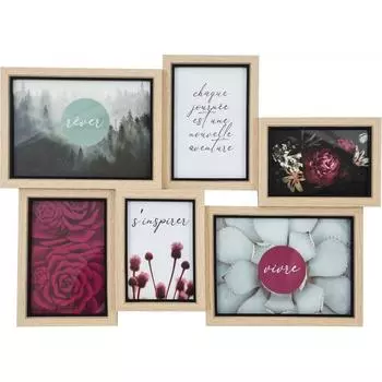 Рамка Smile, 47.5x34.5 см, металл, цвет черный/коричневый