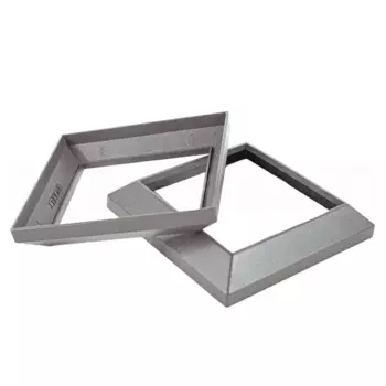 Рамка столба прямоугольная алюминий 135x135x25 мм серый