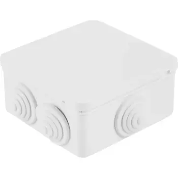 Распределительная коробка открытая Lexman 100x100x55 мм 6 вводов IP55 цвет белый