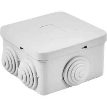 Распределительная коробка открытая Lexman 70x70x40 мм 6 вводов IP55 цвет серый
