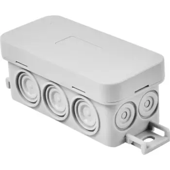 Распределительная коробка открытая Lexman 90x42x40 мм 6 вводов IP55 цвет серый