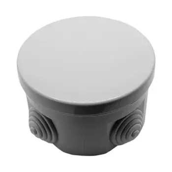 Распределительная коробка открытая Mirkl 90х55 мм 4 ввода цвет серый