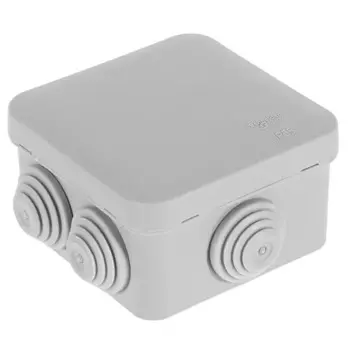 Распределительная коробка открытая Systeme Electric 70x70x40 мм 6 вводов IP55 цвет серый