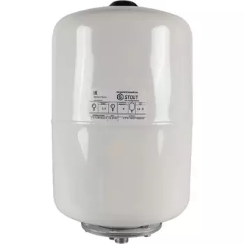 Расширительный бак для ГВС 18 л Stout 3/4" белый