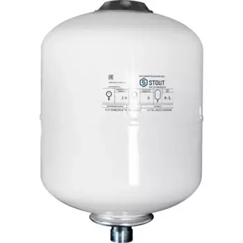 Расширительный бак для ГВС 8 л Stout 3/4" белый