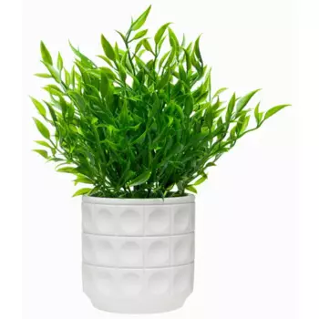 Растение искусственное в горшке 24 см цвет зеленый/белый