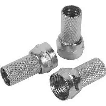 Разъём F RG6 20 мм 3 шт. цвет серый