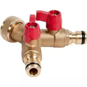 Разветвитель 2-х канальный на кран BOUTTE, 3/4 дюйма.