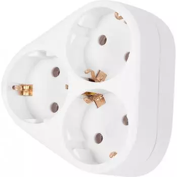 Разветвитель Старт SA1/3-ZD 3 розетки с заземлением 16 А цвет белый