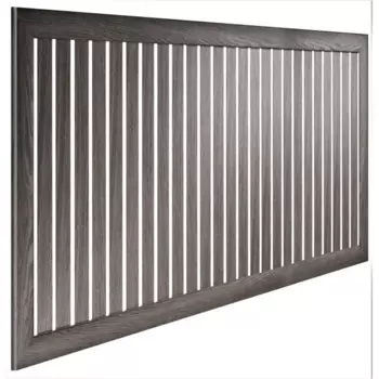 Реечный экран для радиатора МДФ 90x60 см ясень анкор