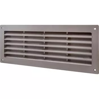 Решётка вентиляционная Вентс МВ 350 368x130 мм пластик цвет коричневый