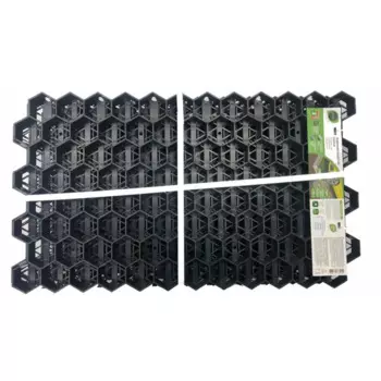 Решетка газонная Geolia 70x40x3.2 см полипропилен черный 4 шт