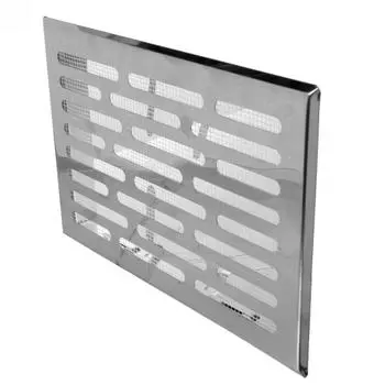 Решётка вентиляционная Equation Awenta M3N 140x210 мм нержавеющая сталь цвет металлик
