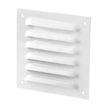 Решетка вентиляционная Ore 125x125 металлическая цвет белый