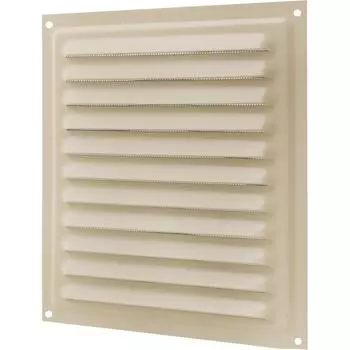 Решётка вентиляционная с сеткой Вентс МВМ 200 200х200 мм металл цвет бежевый