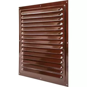 Решетка вентиляционная с сеткой Вентс МВМ 300 с 300х300 мм цвет коричневый