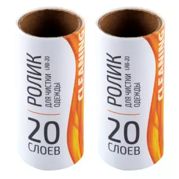 Ролик для чистки одежды Рыжий кот бумага 20 листов 2 шт.