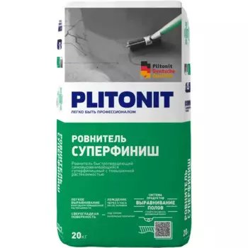 Ровнитель (наливной пол) Plitonit Суперфиниш 20 кг