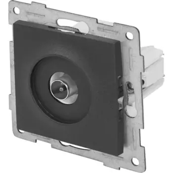 Розетка антенная встраиваемая Gusi Electric без заземления цвет графит