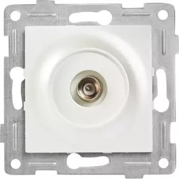 Розетка антенная встраиваемая Gusi Electric без заземления цвет жемчуг