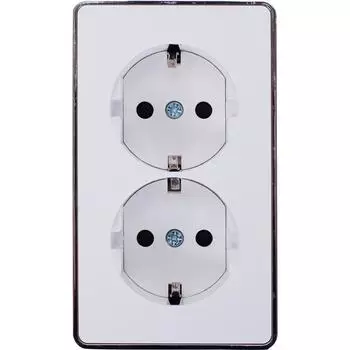 Розетка двойная накладная Werkel Gallant с заземлением цвет белый