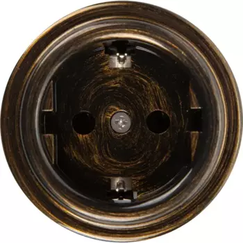 Розетка Electraline с заземлением цвет бронза