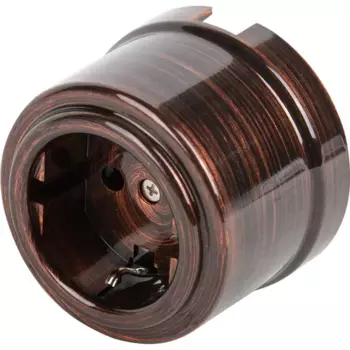 Розетка Electraline с заземлением цвет медный век