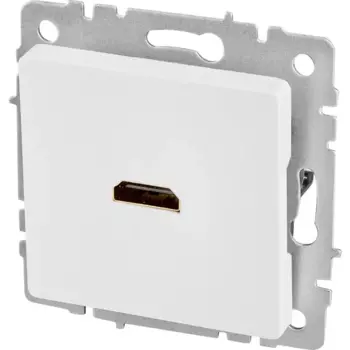 Розетка HDMI встраиваемая IEK Brite РHDMI-0-БрБ цвет белый