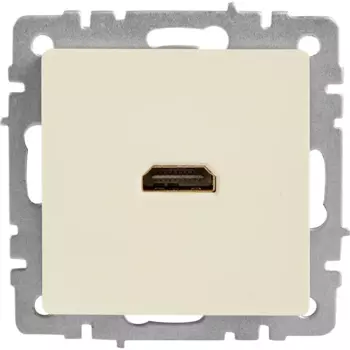 Розетка HDMI встраиваемая IEK Brite РHDMI-0-БрКр цвет бежевый