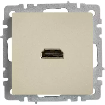 Розетка HDMI встраиваемая IEK Brite РHDMI-0-БрШ цвет шампань