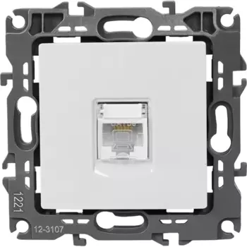 Розетка интернет RJ45 встраиваемая Эра 12-3107-01 без заземлением цвет белый