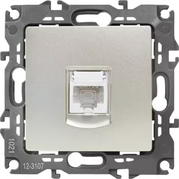 Розетка интернет RJ45 встраиваемая Эра 12-3107-04 без заземлением цвет шампань
