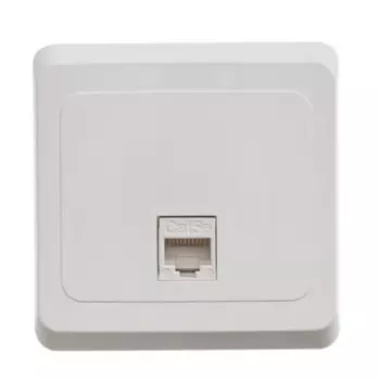 Розетка компьютерная скрытой установки Systeme Electric Этюд RJ45 UTP cat 5e цвет белый