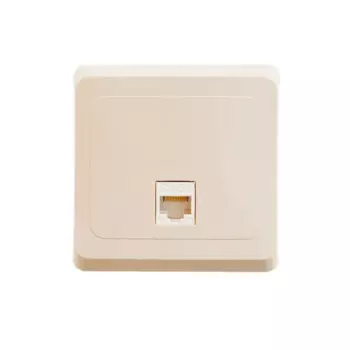 Розетка компьютерная скрытой установки Systeme Electric Этюд RJ45 UTP cat 5e цвет кремовый