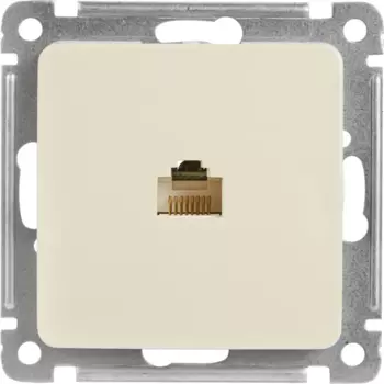 Розетка компьютерная встраиваемая Hegel РСК-400-01 цвет слоновая кость