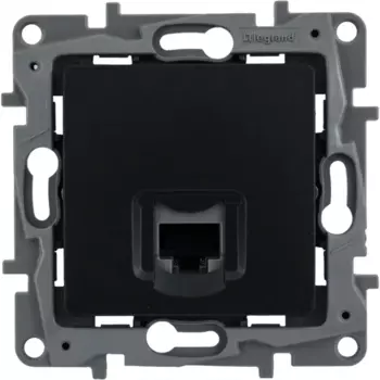 Розетка компьютерная RJ45 категория 5e UTP - Legrand Etika - антрацит